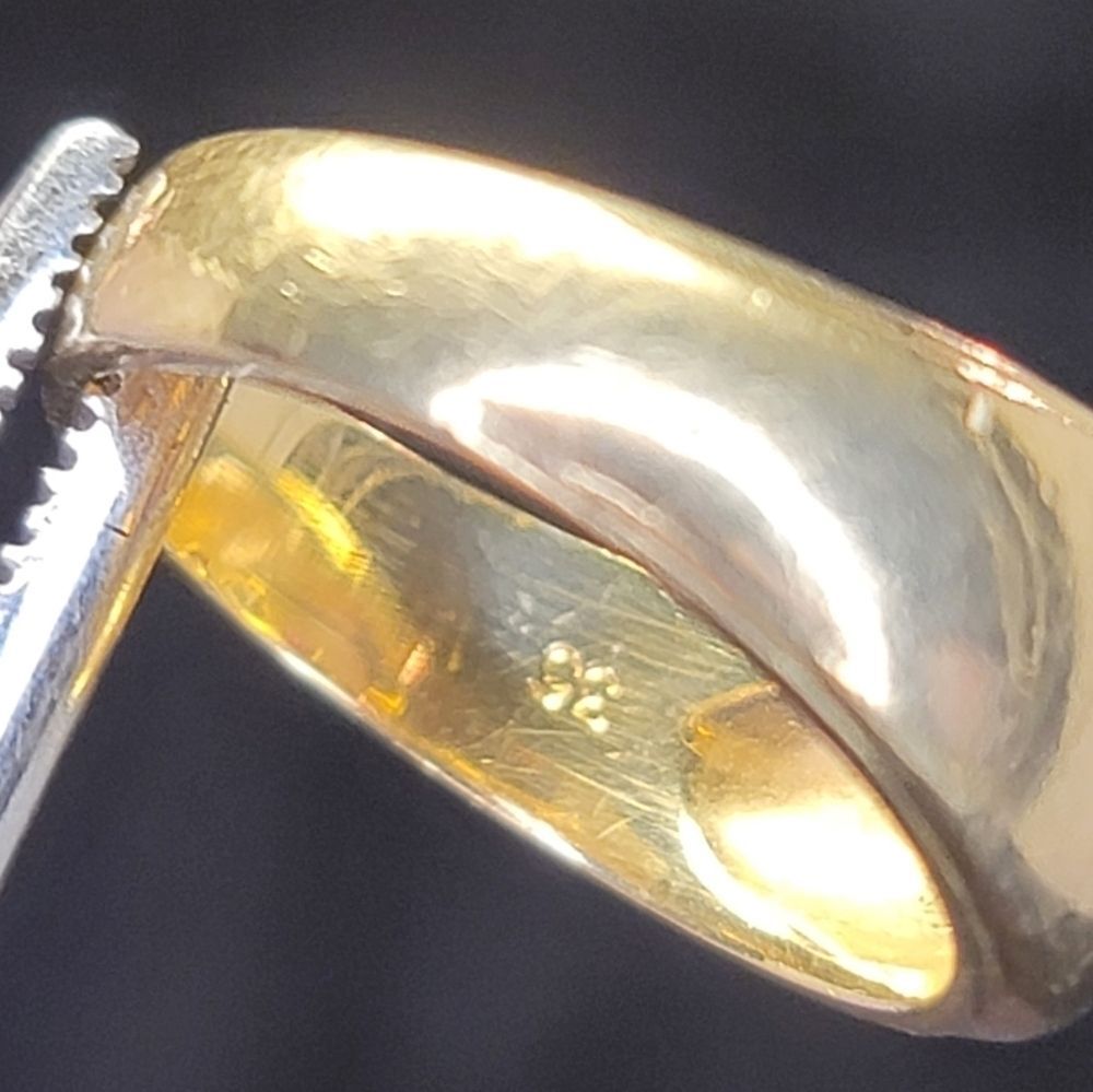 Marked ~ 14k GOLD ~ Natural Diamond 💎 & 2 Nice (Natural ?) Rubies ~ 5 grams Tot - Picture 9 of 16